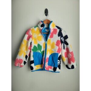 STELLA MCCARTNEY Girls Fleece Jacket Flowers Colorful Full Zip Size 8